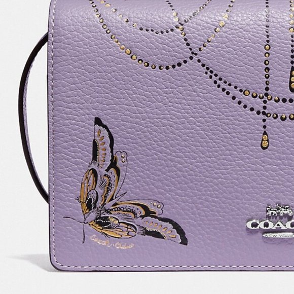 Coach Purse HAYDEN Foldover Crossbody BAG Lilac Purple Tattoo - Picture 3 of 9